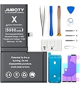 JUBOTY 5000mAh Battery for iPhone X, New Upgraded Li-ion High Capacity Battery Replacement for iP...