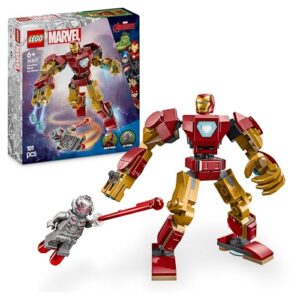 LEGO Marvel Iron Man Mech vs. Ultron - Buildable Super Hero Toy with 2 Minifigures - Build-and-Play Figure Set - Avengers Birthday Gift for 6 Plus Year Old Boys & Girls 76307
