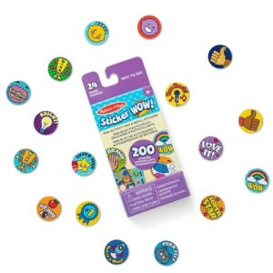 Melissa & Doug Sticker Wow Mini Activity Pad and 200 Refill Stickers for Sticker Stamper Arts and Crafts Fidget Toy Collectibles – Assorted Way to Go Reward Stickers