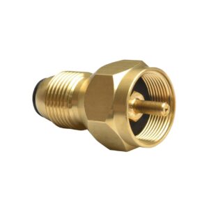 ANDRESLAD 2Pcs Outdoor Gas Tank Transfer Joint Tank Pressure Reducing Adapter for BBQ Compatible with Gas Hose and Gas Regulator Ideal for Safe Gas Transfer and Connectio