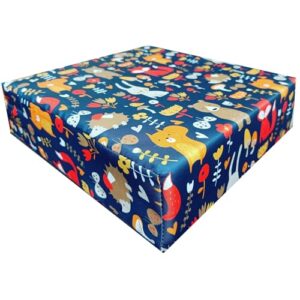 Toddler Booster Seat Cushion with Adjustable Straps and Washable Removable Cover Portable Dining Chair Pad for Kids and Baby - Travel-Friendly Seat Pads for Table Height Increasing [Forest]