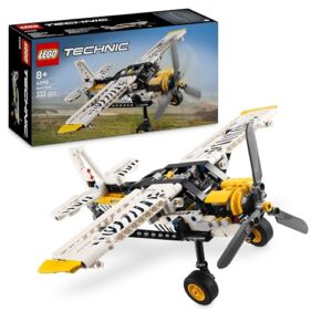 LEGO Technic Bush Plane Toy - Model Airplane Set for 8+ Year Old Boys & Girls - Spinning Propeller and Piston Engine for Imaginative Role Play - Kids' Birthday Gift Idea 42198