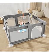 Glostravier Washable Baby Play Mat, Thick Foam Padded Playmat for Infants, Toddlers & Babies, Fol...