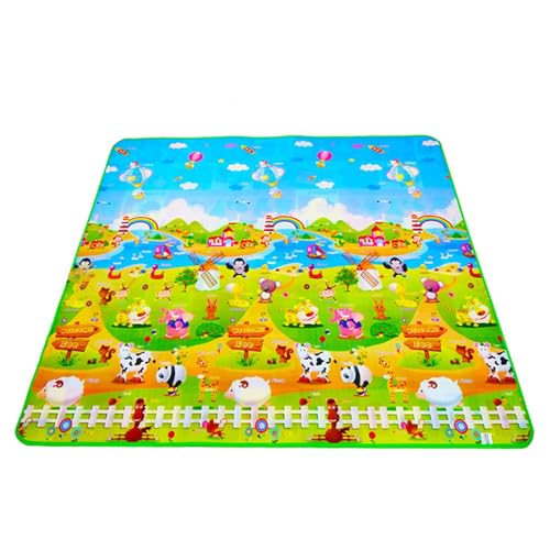 Baby Play Mat for Floor - 200cmx180cm Double-Sided Crawling Mat