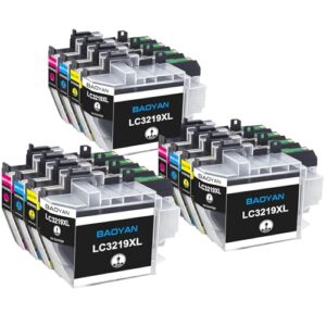 BAOYAN LC3219XL Ink Cartridges Brother Multipack Repalcement for Brother LC3219XL LC3217 Compatible for MFC-J6930DW MFC-J5335DW MFC-J6530DW MFC-J5330DW MFC-J5730DW MFC-J6935DW MFC-J5930DW(12 Pack)