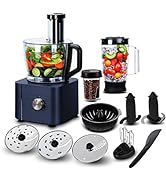 Food Processor, TopStrong 11-in-1 food processor and blender with Chopping Blending Kneading Grin...