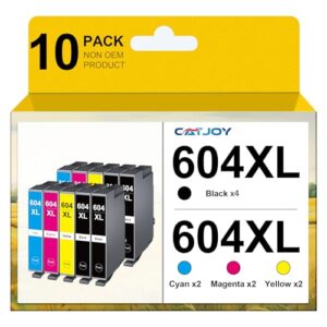 CATJOY 604XL Ink Cartridges Replacement for Epson 604 Epson 604xl Ink Cartridges Multipack Compatible for Epson XP2200 Expression for Epson XP 3200 XP-4205 XP 4200 XP-3205（10 Pack）