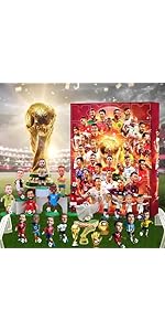 Football Advent Calendar 2024, 24 Days Christmas Countdown Calendar Contains 24 Football Accessor...