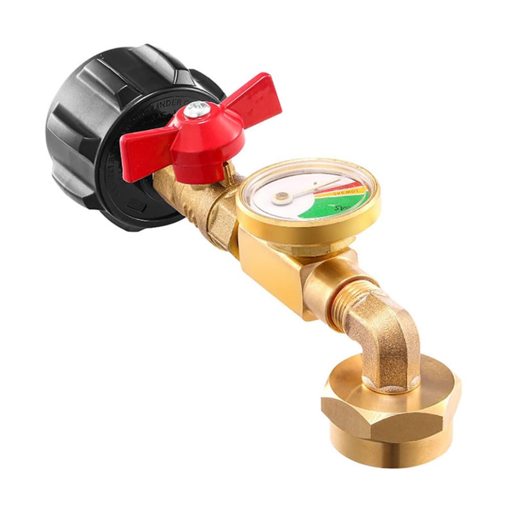 ARVALOLET Propane Tank Adapter with Propane Tank Gauge