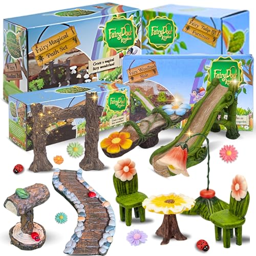 Fairy Garden Kits for Children with Fairy Garden Accessories and Fairy Garden Ornaments Creating a Magical Realm Within Your Garde