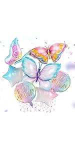 Butterfly Balloons Birthday Decorations - Gradient Butterfly Balloon - Butterfly Party Birthday D...