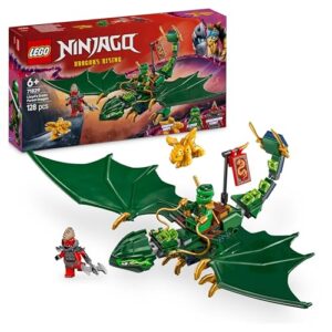 LEGO NINJAGO Lloyd’s Green Forest Dragon Figure - Building Toy with 2 Minifigures for Imaginative Play