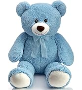 BEJOY Teddy Bear Stuffed Animal Plush Giant Teddy Bears with Footprints Big Bear 36 inch Beige