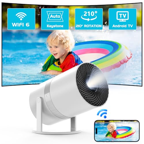 【Auto Keystone】Mini Projector WiFi6 Bluetooth with Android App