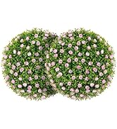 COSTWAY Set of 1/2 Artificial Topiary Trees, 115cm/120cm Greenery Faux Boxwood Tower/Spiral Plant...