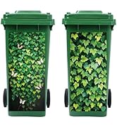 Peacoblue Wheelie Bin Stickers 2 Sheets Lavender Sticky Dustbin Stickers, 38x82cm Waterproof Self...