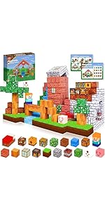 Magnetic Blocks | 100PCS Magnet Building Cube Game, Constructions Toys for Boys & Girls Age 3-4, ...