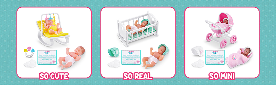 Baby, Mini, Miniature, Collectible, Accessories, Toy, Playset, Baby Doll, Nurture Play, Doll House