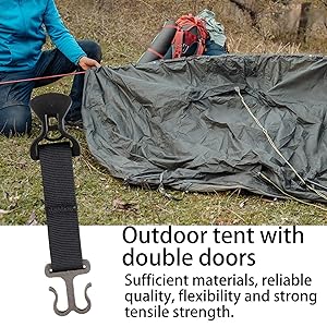 Solid tent buckle