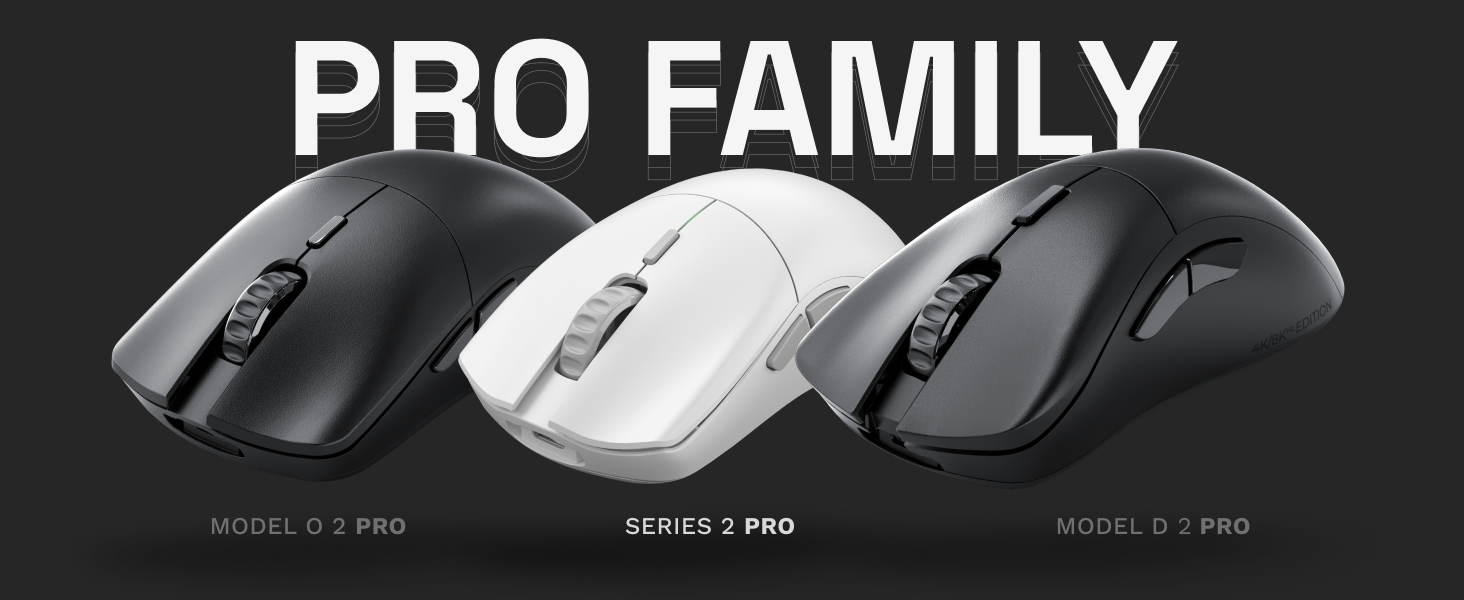 Glorious Series 2 PRO Wireless Gaming Mouse, Super Light, 8K Wireless Polling, Optical, Esports