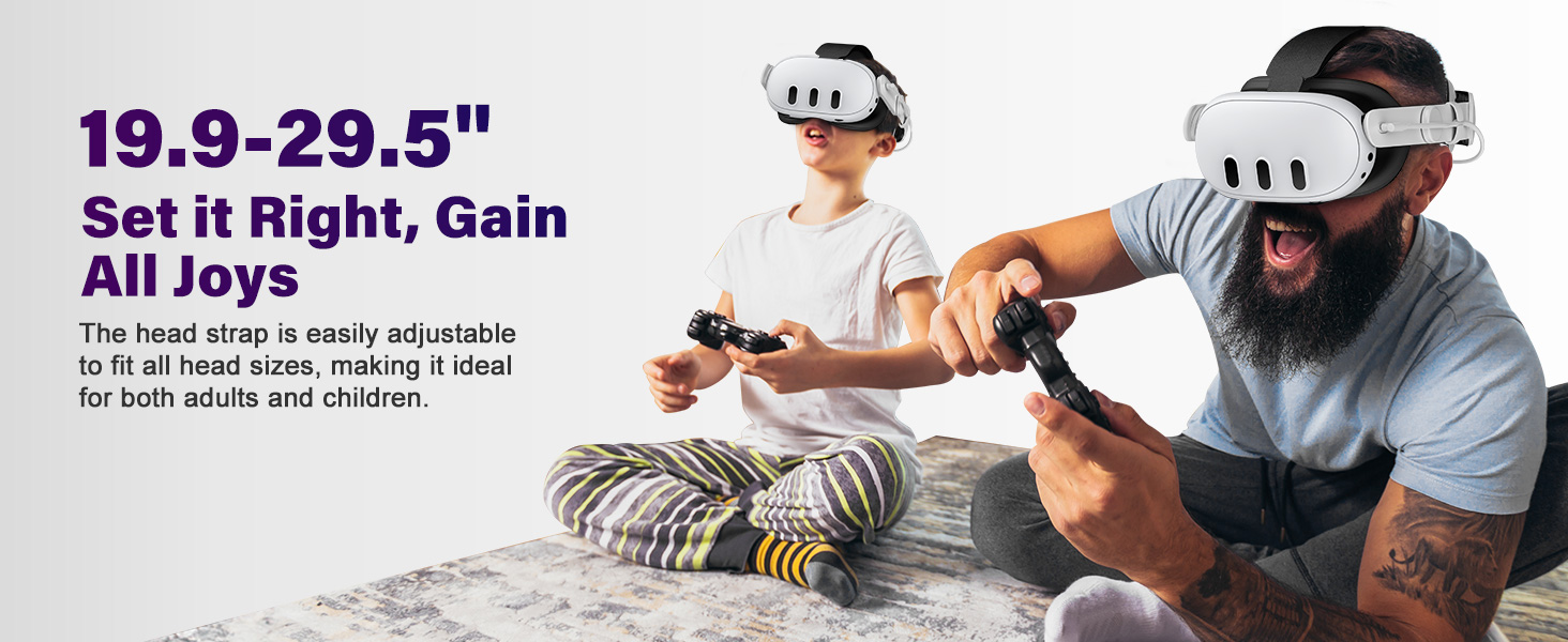 Meta Quest 3 Head Strap with 6000mAh Battery