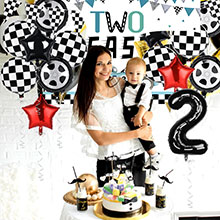 two fast birthday decorations