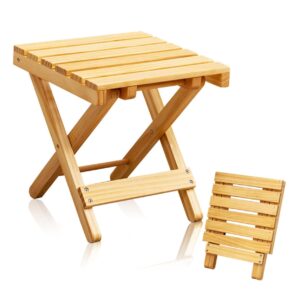 IMIKEYA Outdoor Table Table Stand Folding Patio Table Outside Table Garden & Patio Furniture Folding Tables for Eating Folding Bistro Table Decorating Table Folding Picnic Table Portable