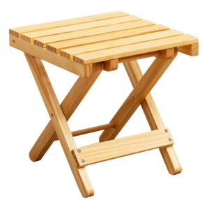 WHAMVOX Foldable Dinner Table Garden Table Outdoor Wine Table Folding Garden Table Folding Bistro Tables Portable Folding Beach Table Wood Picnic Table Outdoor Side Tables for Patio