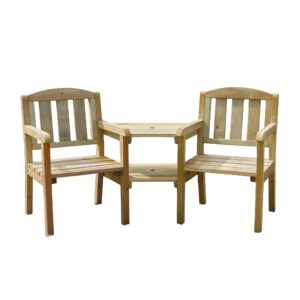 ZEST Caroline Companion Seat – Durable Wooden Garden Bench for Two