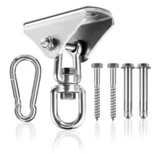 YORWHIN Ceiling Hook Hanging Chair 360° Rotating Ceiling Mount up to 450 kg Punch Bag Holder for Hammock Concrete Wood Sets Playground Porch Seat Trapeze Yoga Gym