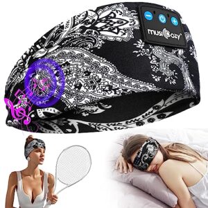 MUSICOZY Sleep Headphones Bluetooth 5.4 Headband Headphones Soft Sleeping headphones with thin Speakers for Sleeping/Sport/Relax/Yoga/Meditation