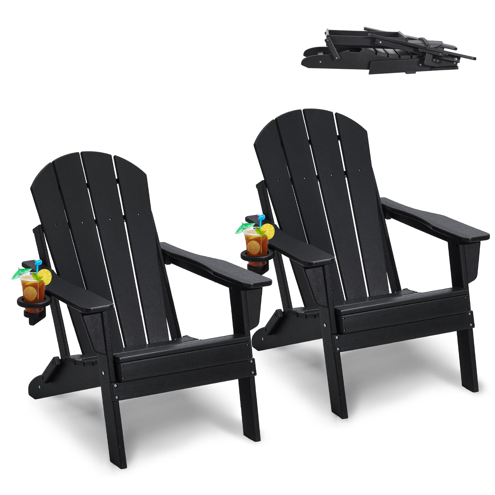 VEVOR Set of 2 All-Weather Portable Folding Fire Pit