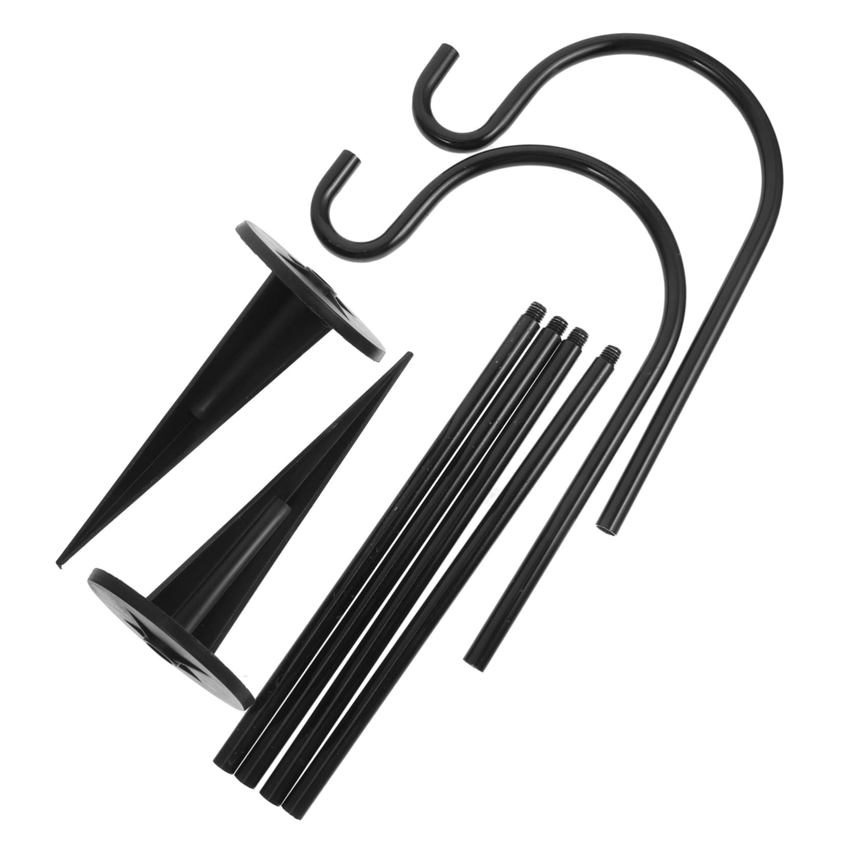 KITANDOVE 2 Pcs Iron Floor Plug Heavy Duty Shepherds Sheppard Hooks Garden Shepherds Hook Australia Shepherds Crook Pots for Outdoor Plants Hanging Outdoor Planters Garden Lantern Hooks Dog