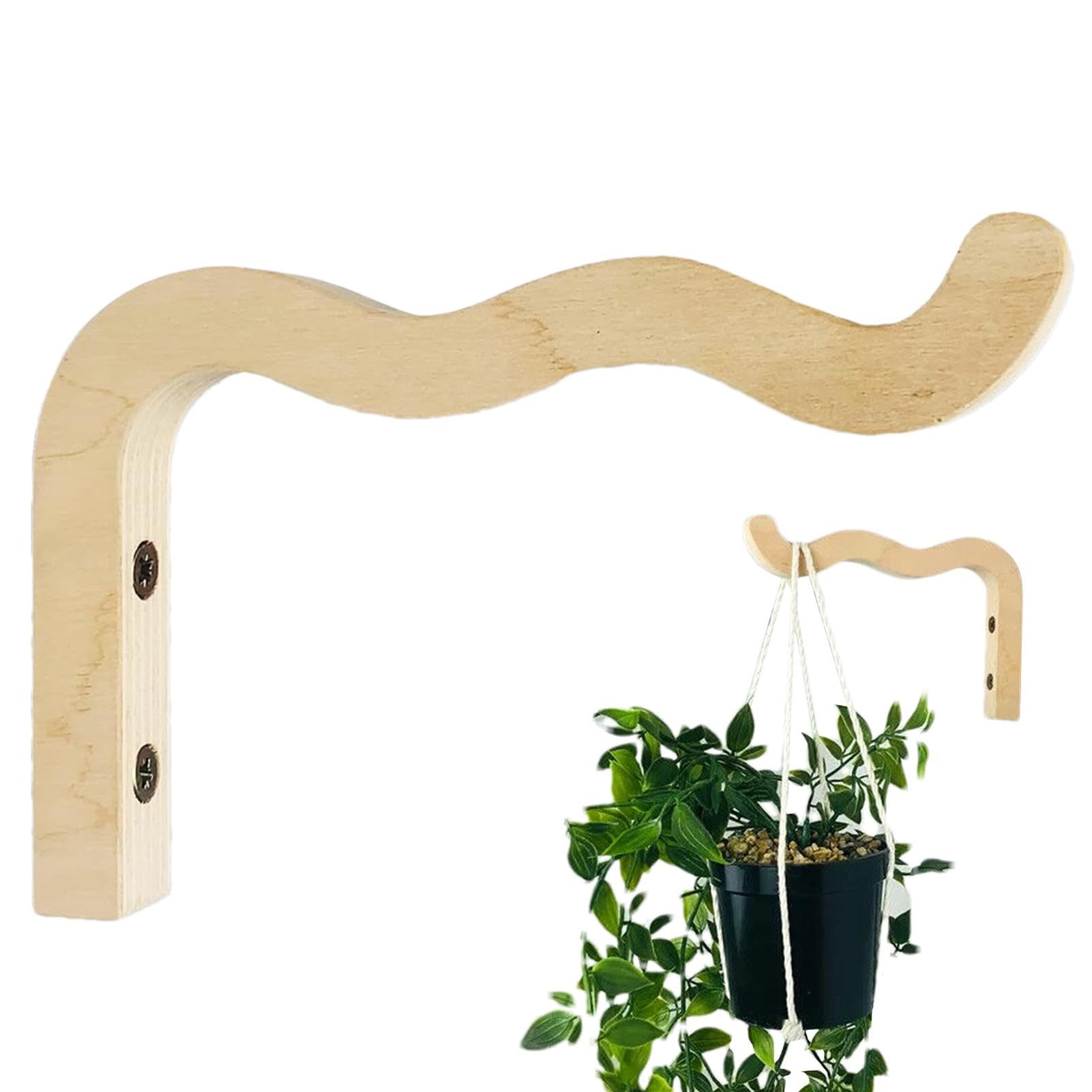 Tuxxjzm Plant Hangers for Hanging Baskets | Hanging Plant Brackets for Hanging Plants Outside | Wooden Hooks | Wall Mounted Hanging Plant Hooks Plant Wall Hooks for Hanging Lantern