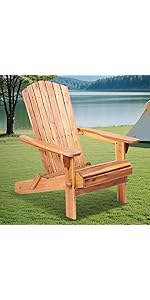 Ptsuker Folding Adirondack Chair For Relaxing Garden Chair Outdoor, Stackable, Arm Rest, Ergonomi...