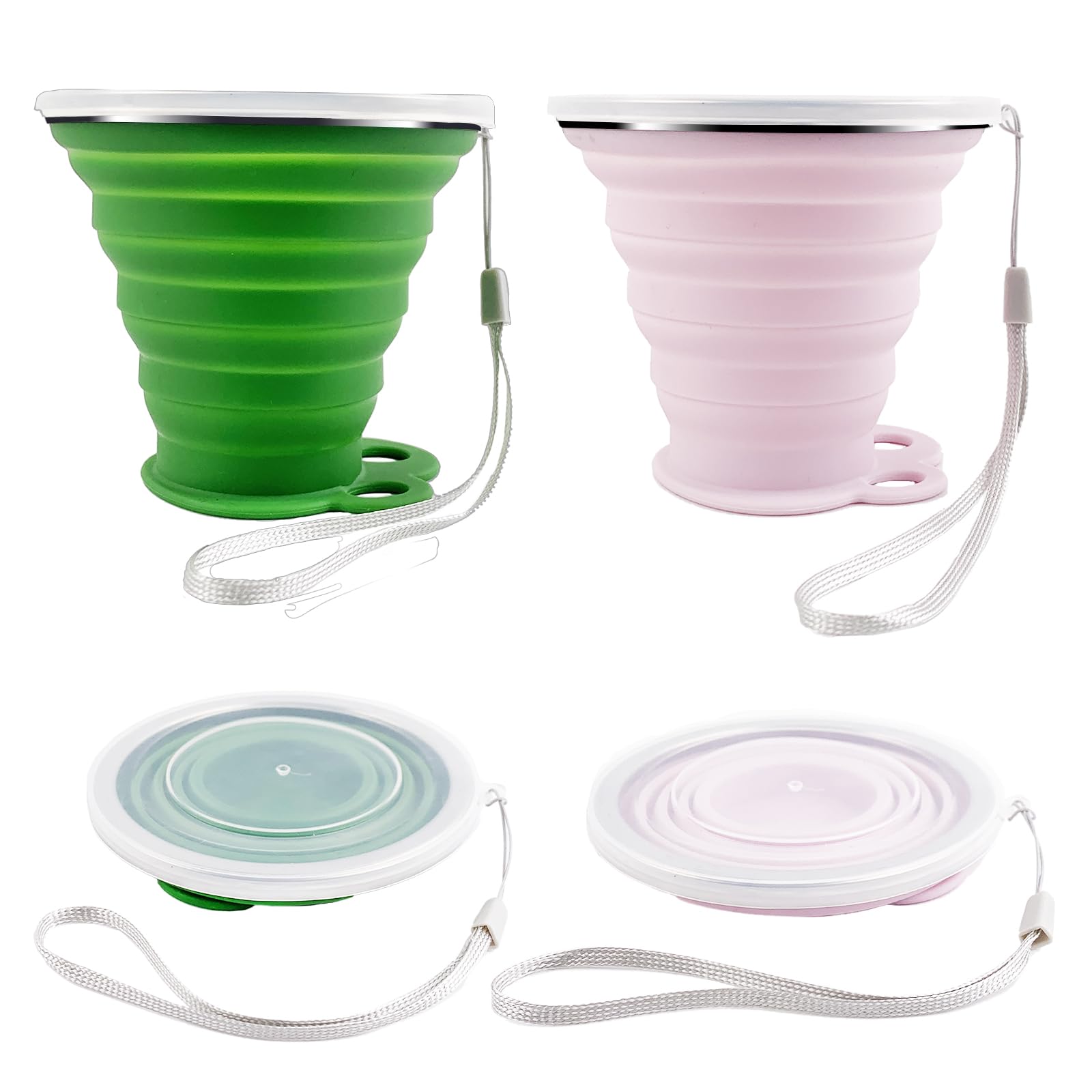 2 Pack Silicone Foldable Cup