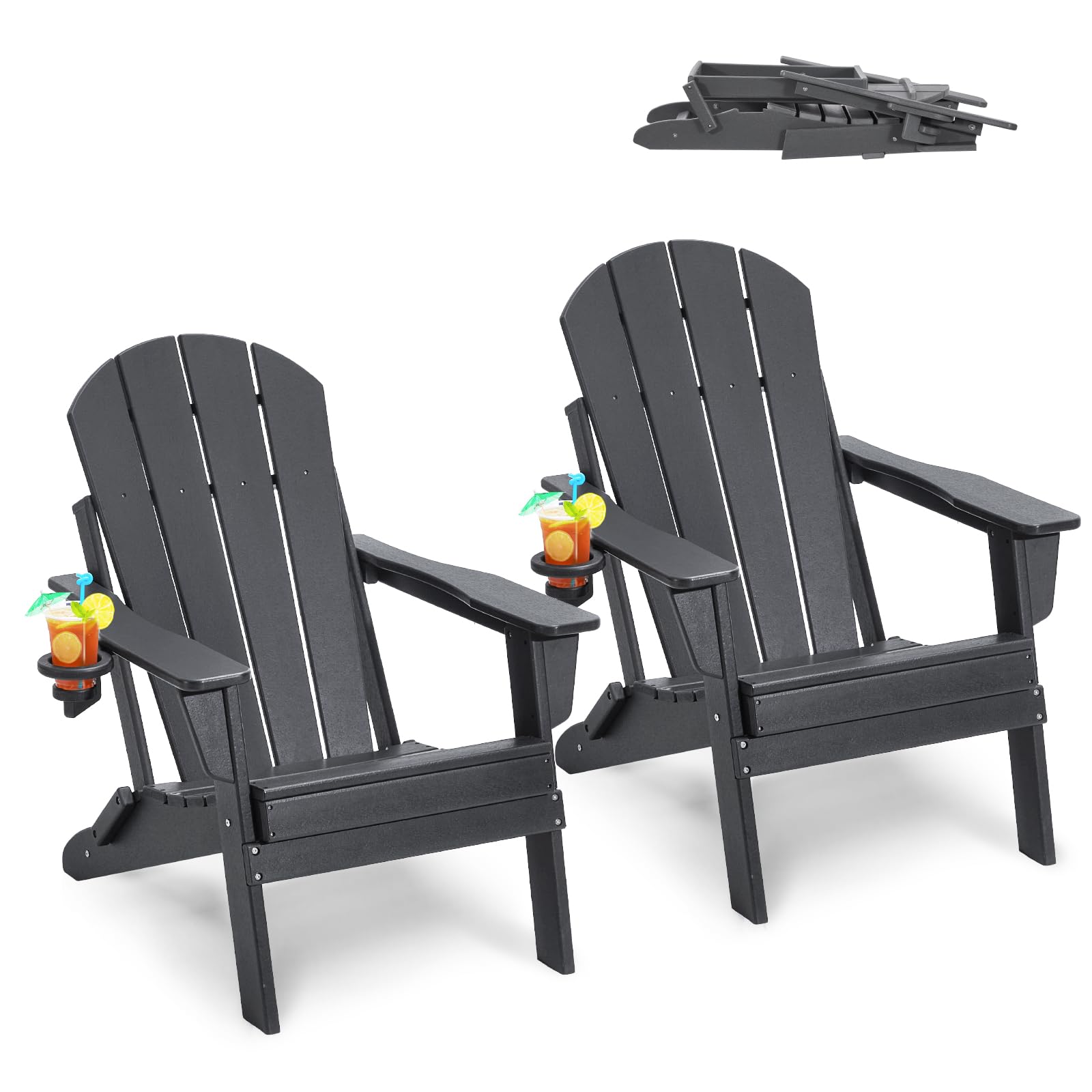 VEVOR Set of 2 All-Weather Portable Folding Fire Pit