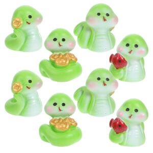 8 Pcs Miniature Snake Figurines 2025: Resin Snake Figures Decor