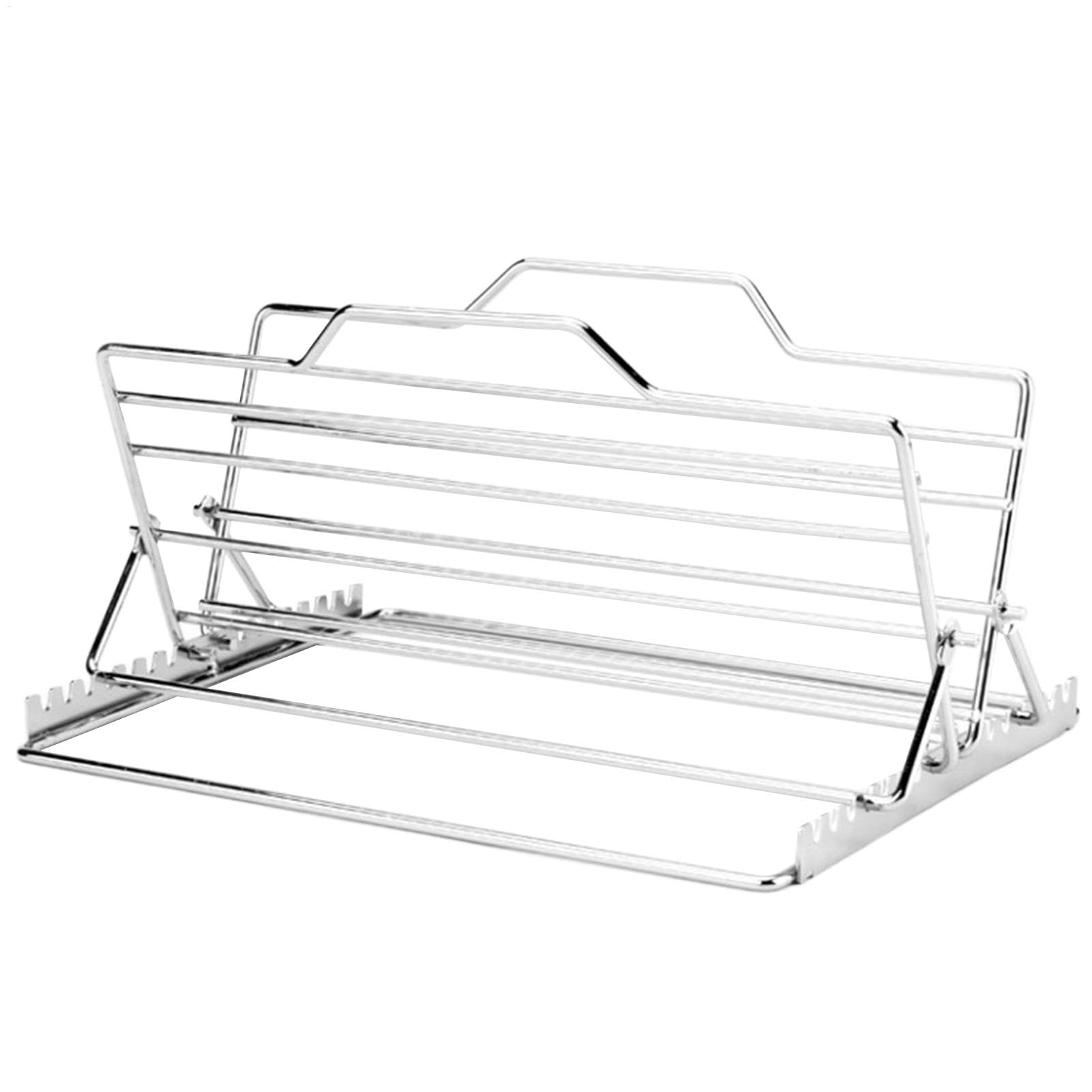 Turkey Rack for Roasting Pan - Stainless Steel Roaster Rack | Turkey Roasting Rack Chicken Roasting Rack | Adjustable V-Shaped Turkey Tray | Turkey Stand Kitchen Gadgets for Baking Broiling Roasting