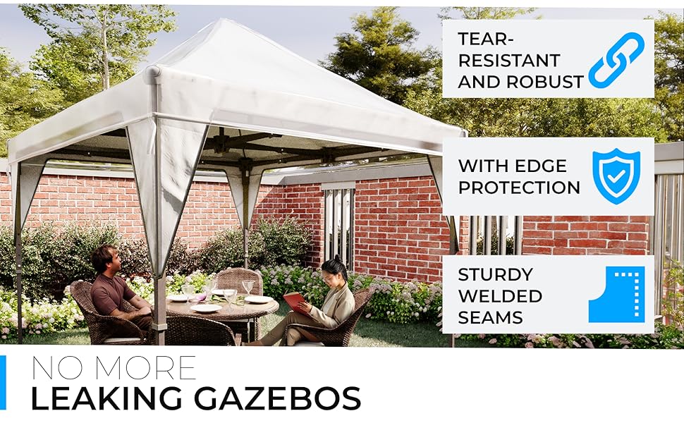 Gazebo cover - Weatherproof and edge protection