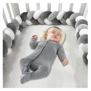 frstrery 3 Shares Bed Bumper Knotted