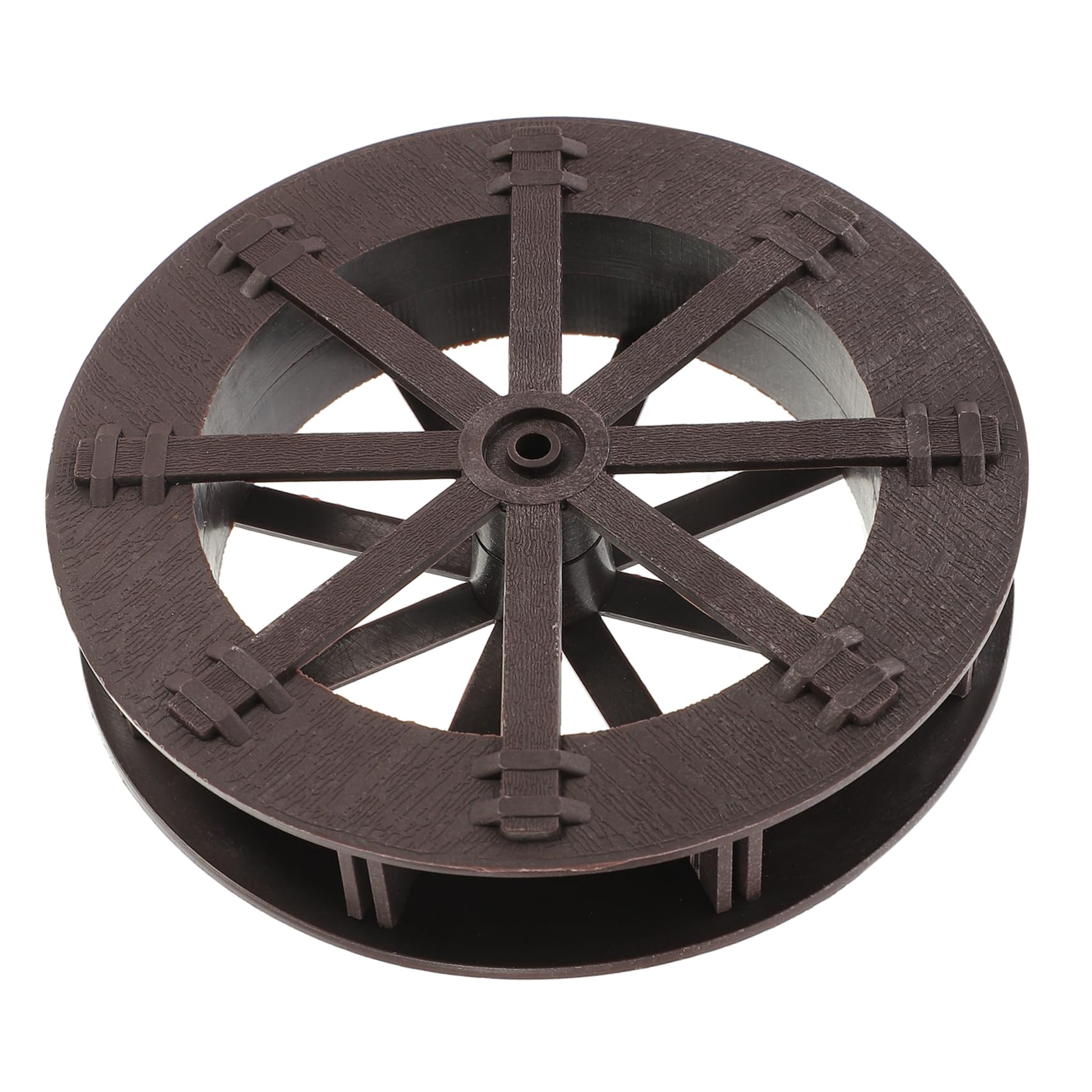VINTORKY DIY Waterfall Fountain Accessory Solar Powered Water Wheel with Axle for Garden Scene Layout Decor Ideal for Model Water Features Enhance Your Outdoor Space with Ease