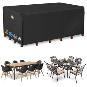 Zettum 180x120x77cm Outdoor Furniture Covers Waterproof Rectangular 600D Heavy Duty Oxford Fabric Rattan Garden Furniture Covers for Patio Furniture