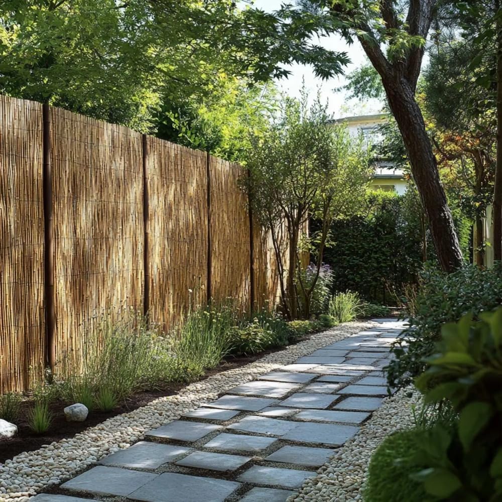 W3-4m x H1-2m Premium Bamboo Slat Fencing Screening Rolls | 11 Sizes (W4m x H1.5m)