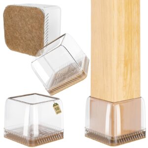 Euqvunn 18pcs Square Chair Leg Floor Protectors