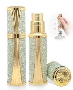 ASADAYS Perfume Atomiser - New Shell - Travel Bottle Refillable Bottom Spray Bottle Mini Size Luxury Fashion Shiny 5ml Filled Leakproof Portable Airplane (Light Luxury