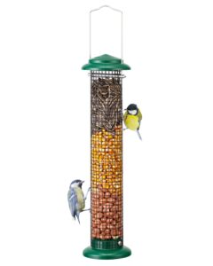 iBorn Metal Bird Feeder Peanut Bird Feeder Sunflower Seed Outdoor Hanging for Wild Birds Woodpeckers