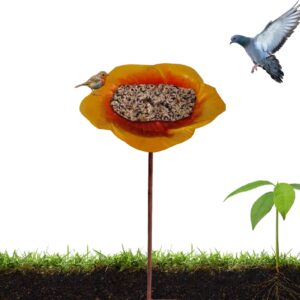 Bee Watering Stations | Metal Flower Design | Stable Bee Cups Butterfly Puddler Water Station for Bee