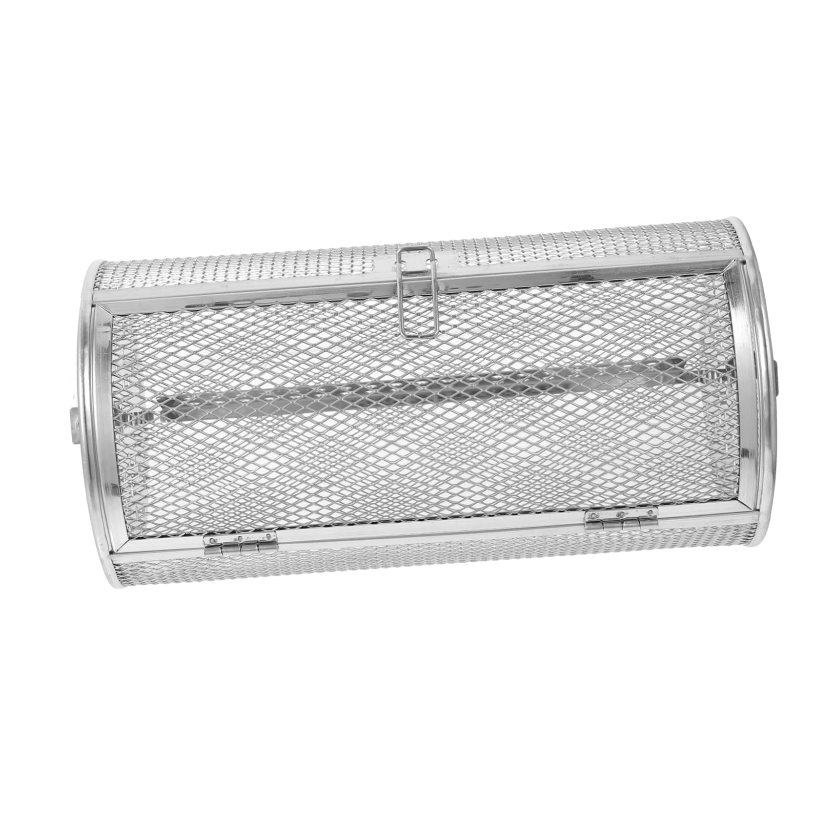 OFFSCH Stainless Steel Grill Barbecue Cage Round Grill Baskets Outdoor Grilling Basket Barbecue Basket Roaster Basket for Grill Air Fryers Vegetable Grill Basket Oven Cage Airfryer Silve