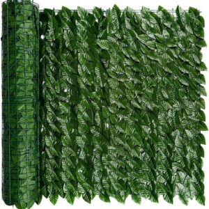 Artificial Ivy Privacy Fence Hedge Screening Green Wall Panels Privacy Fencing Leaves Screen Garden Balcony Privacy Screen Leaves Decoration for Outdoor Garden Protect Privacy of Yard H1m * W3m